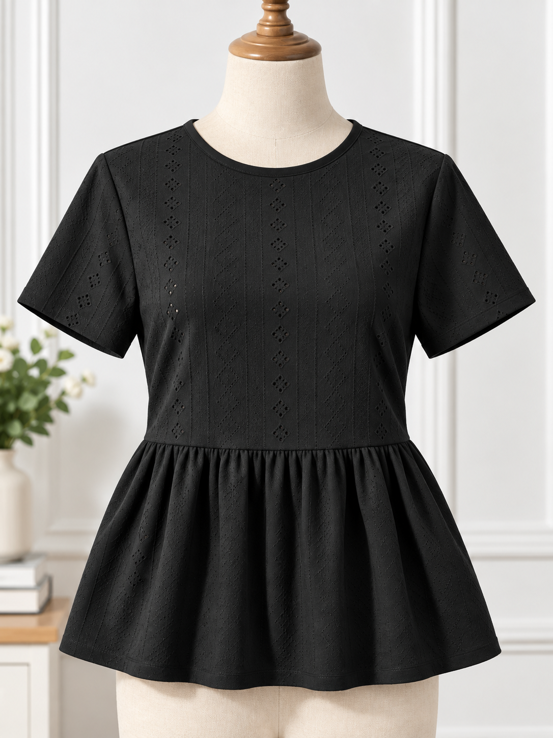 CLARISSA PREMIUM COTTON PEPLUM TOP