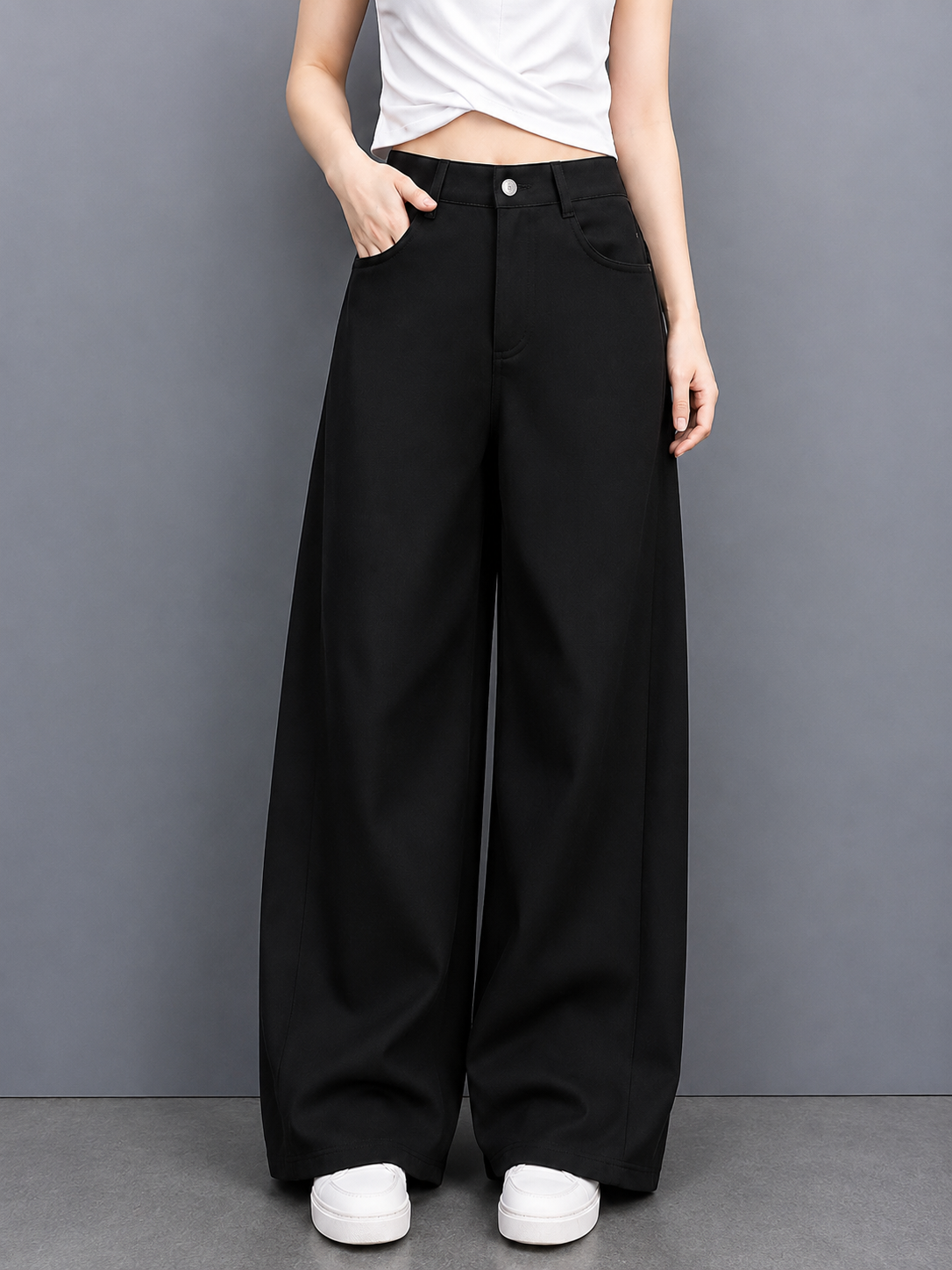 PREMIUM KOREAN HIGH WAIST BAGGY PANTS