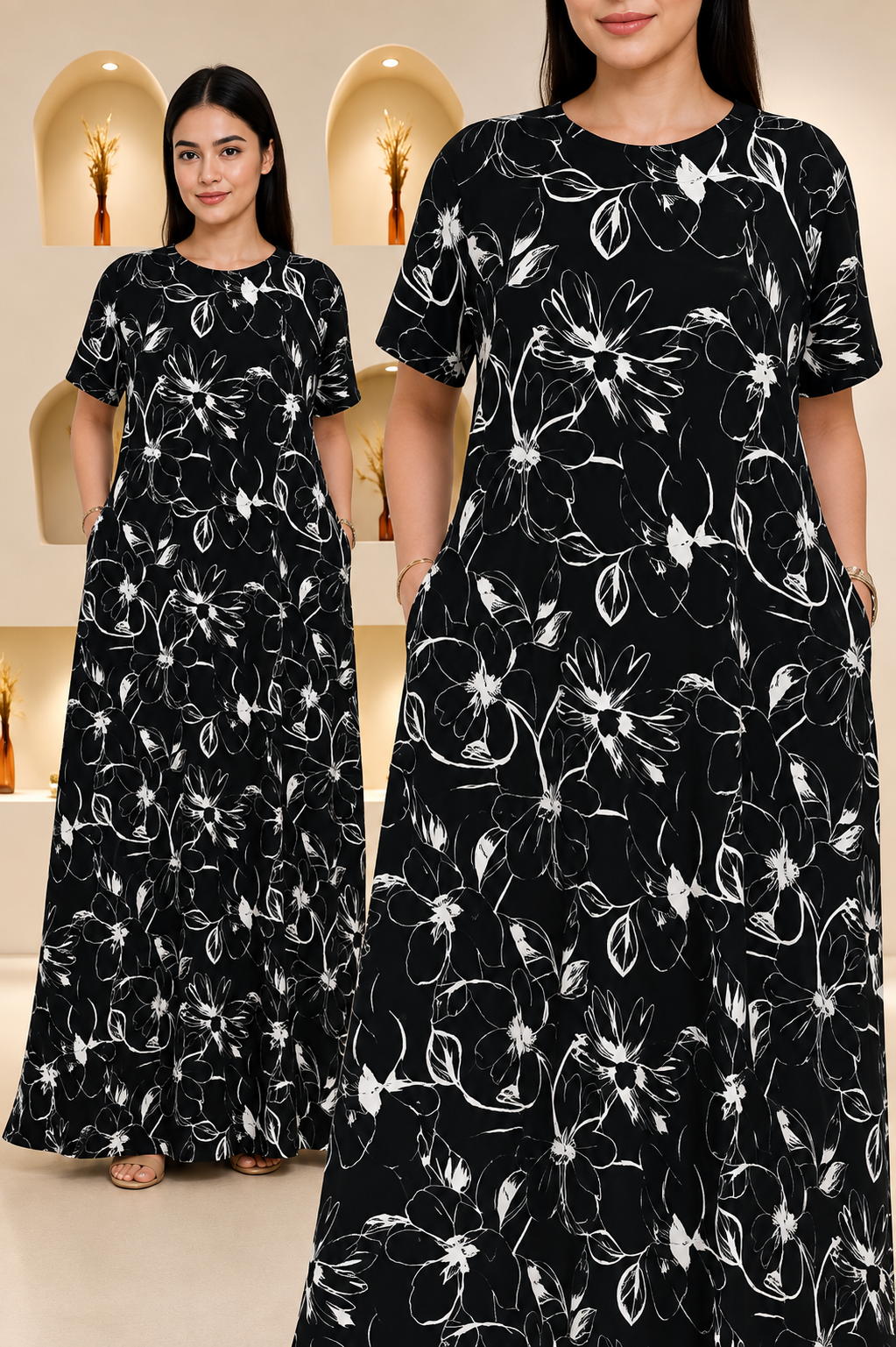 MANDY EMPIRE CUT KOREAN MAXI DRESS