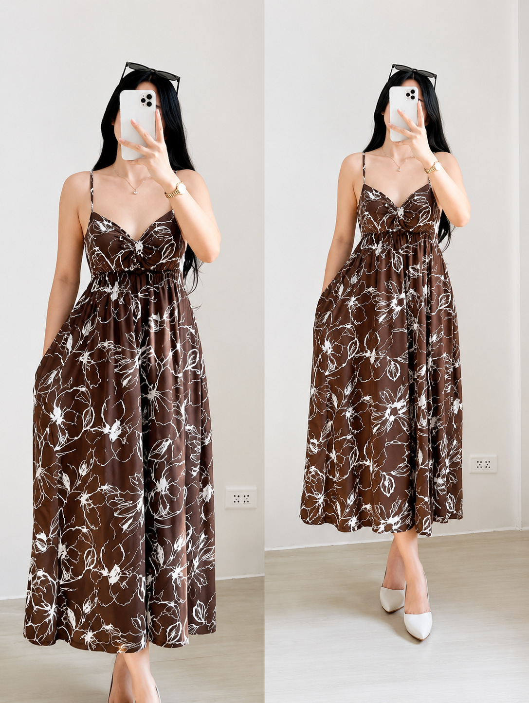 LEXI PADDED FLORAL DRESS
