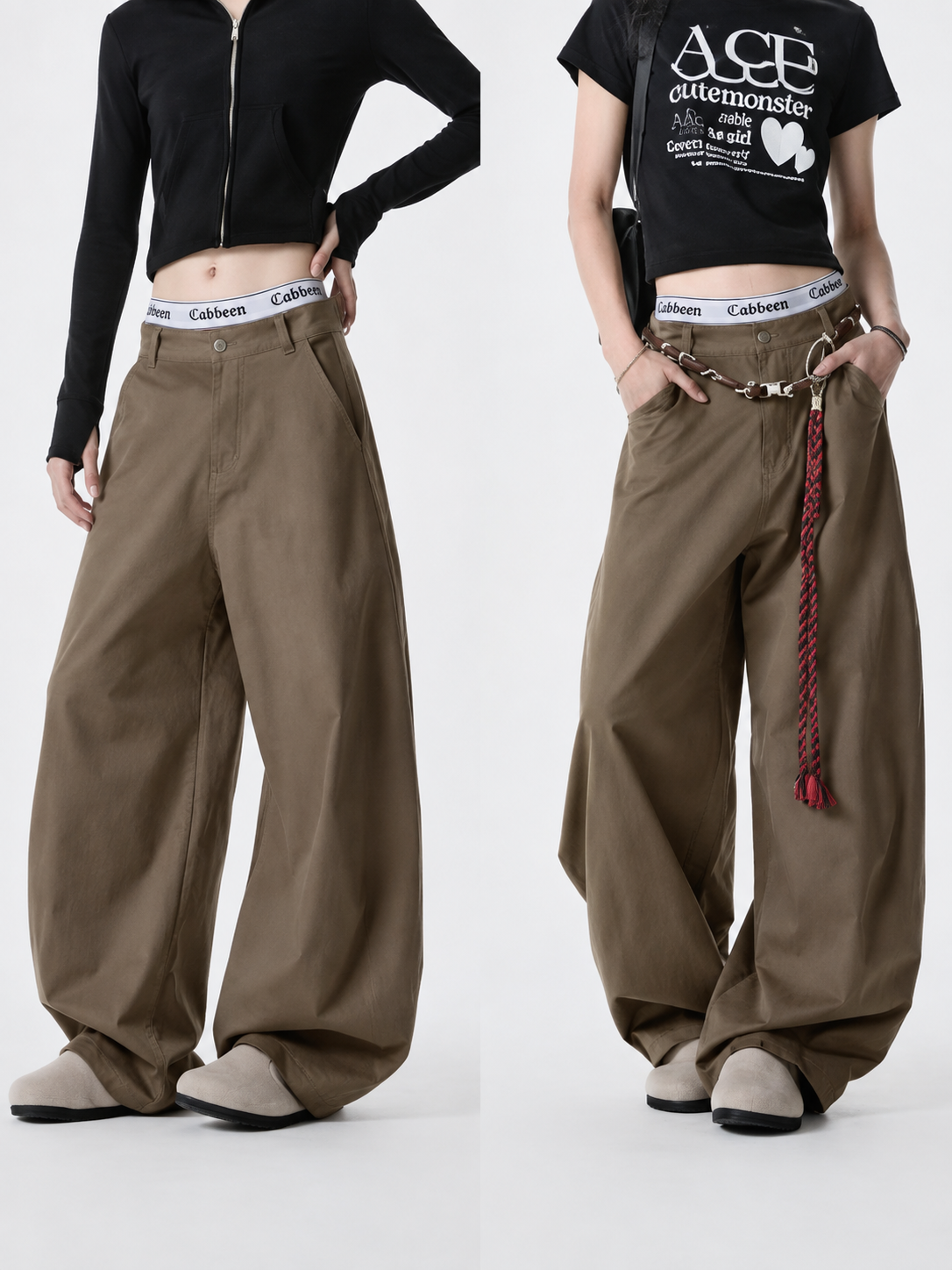 KINYOO BAGGY CARGO TROUSER PANTS