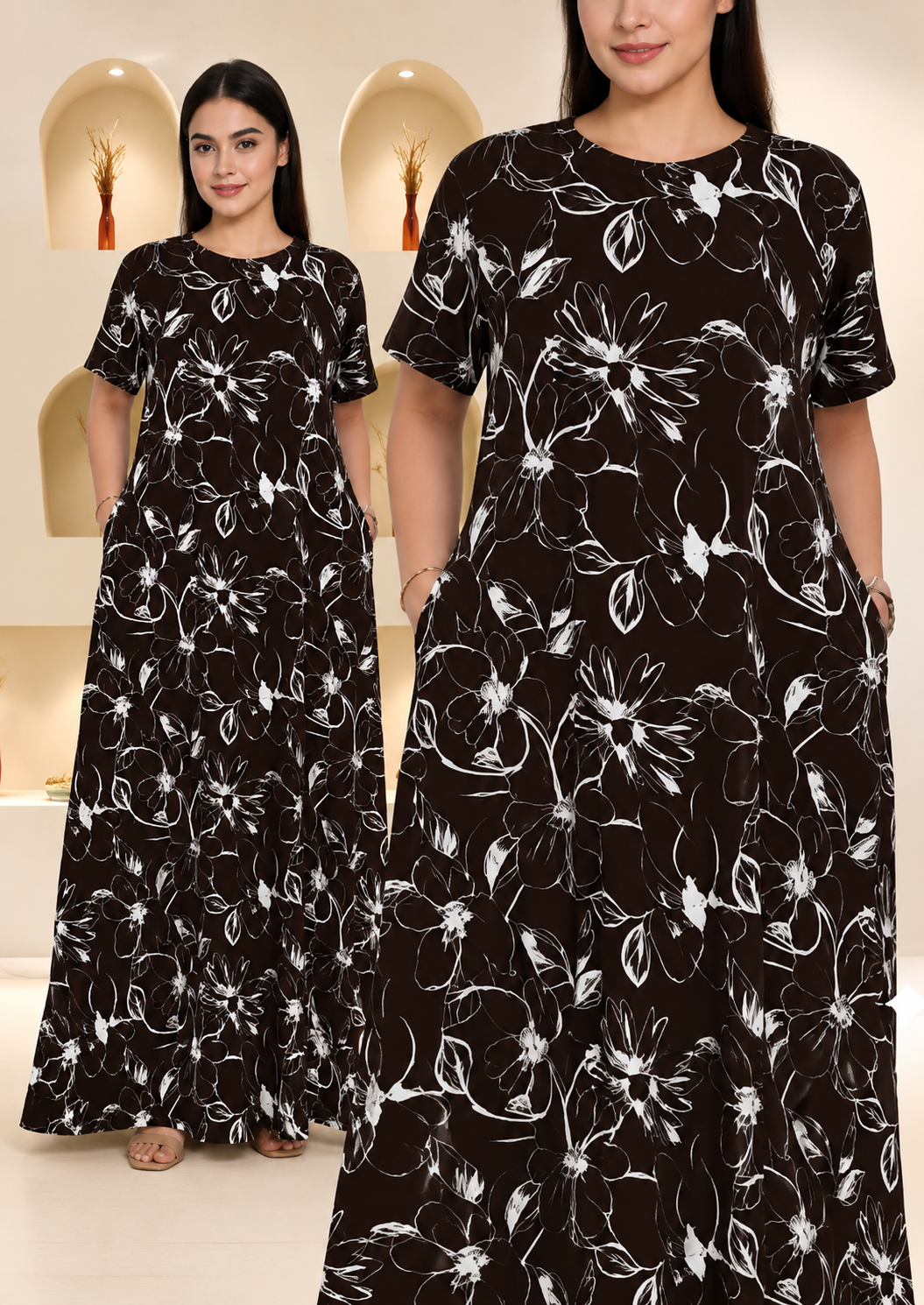 MANDY EMPIRE CUT KOREAN MAXI DRESS