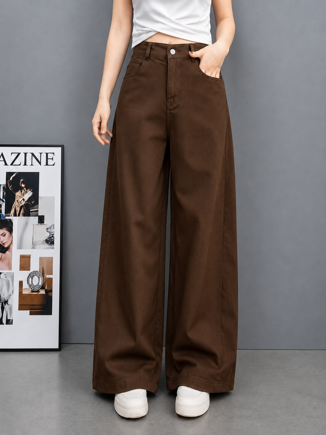 PREMIUM KOREAN HIGH WAIST BAGGY PANTS