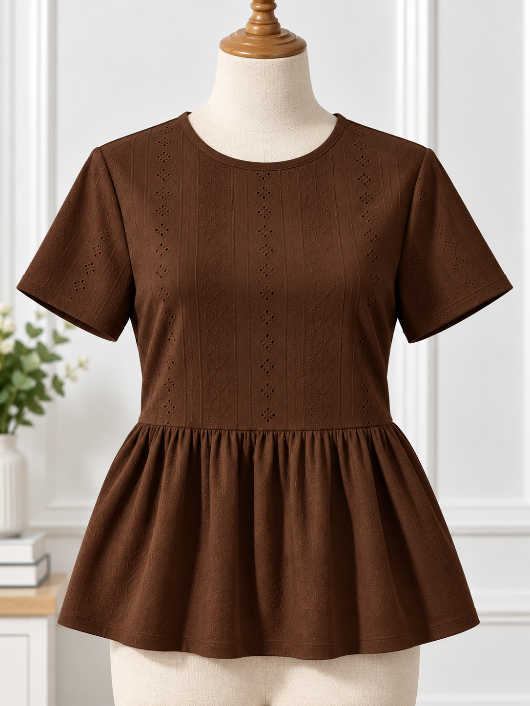 CLARISSA PREMIUM COTTON PEPLUM TOP