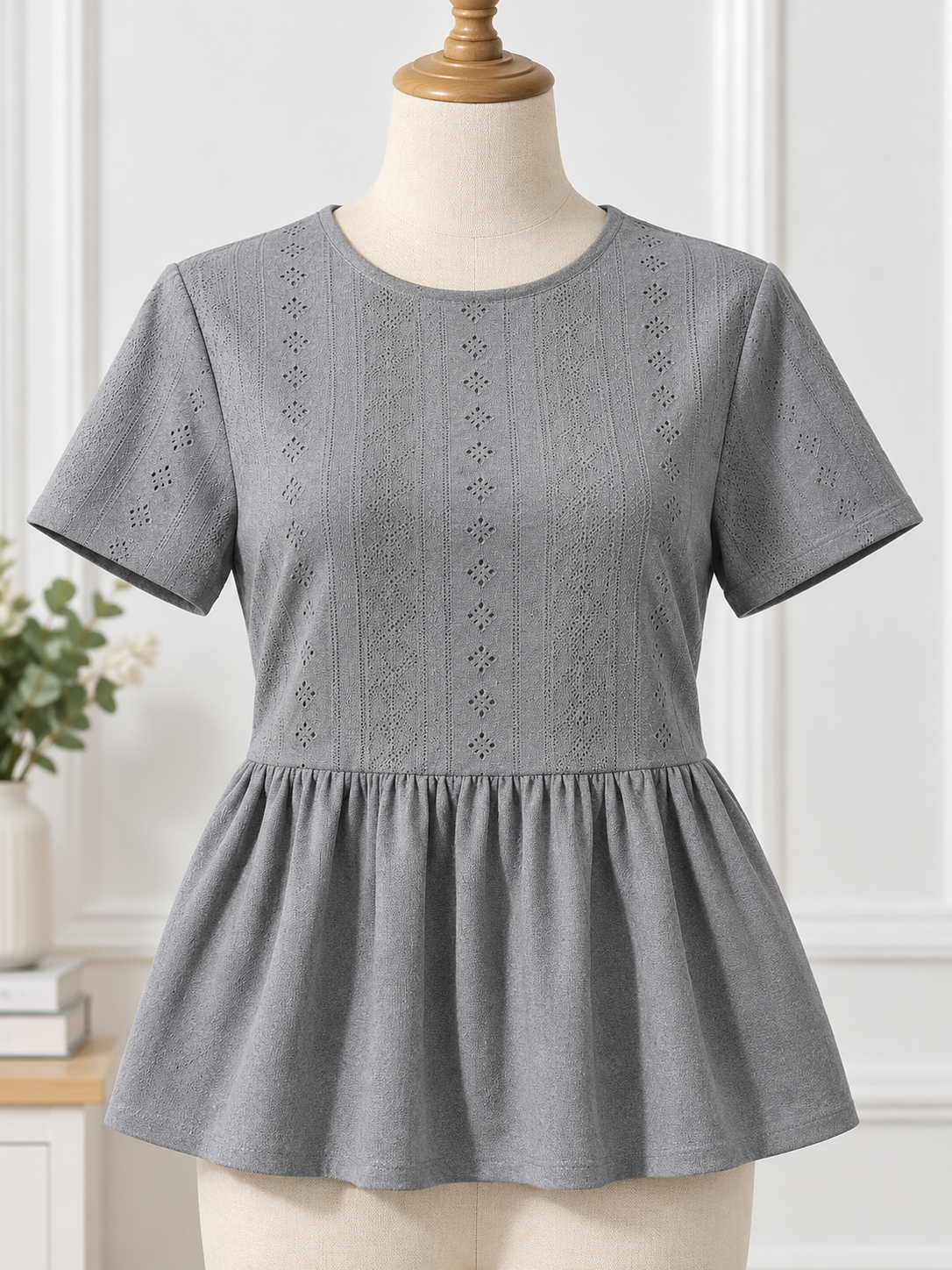 CLARISSA PREMIUM COTTON PEPLUM TOP
