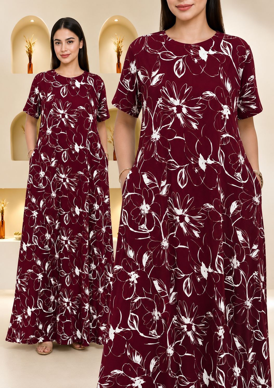 MANDY EMPIRE CUT KOREAN MAXI DRESS
