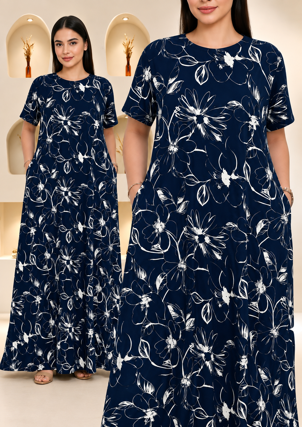 MANDY EMPIRE CUT KOREAN MAXI DRESS