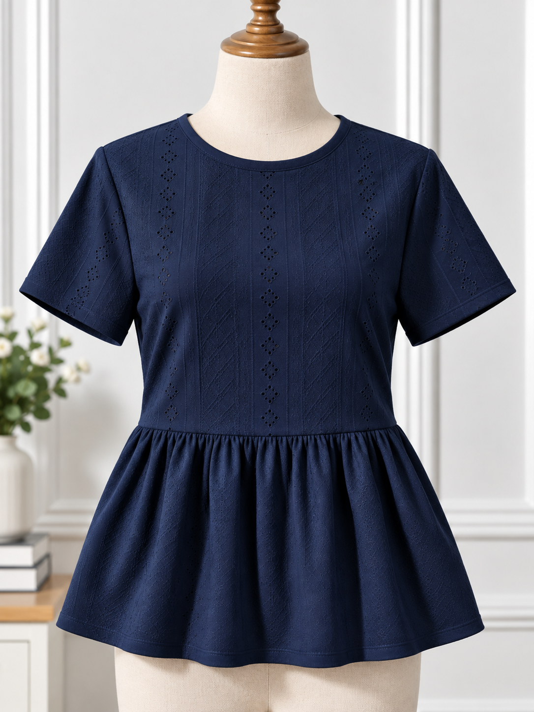 CLARISSA PREMIUM COTTON PEPLUM TOP