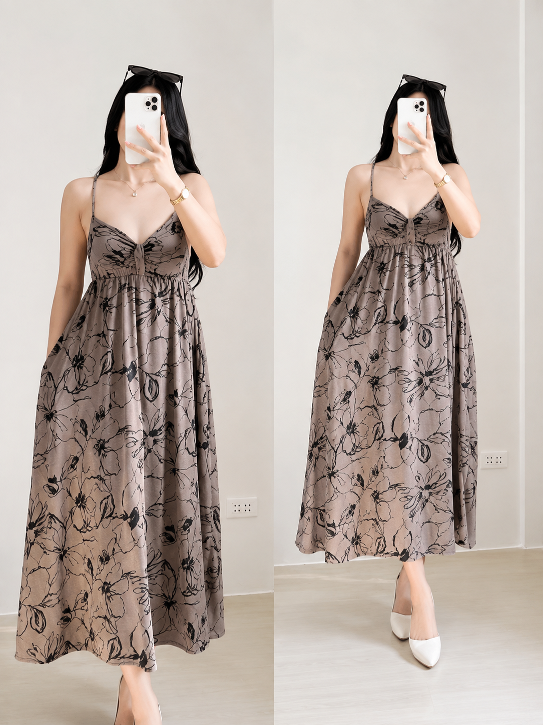 LEXI PADDED FLORAL DRESS
