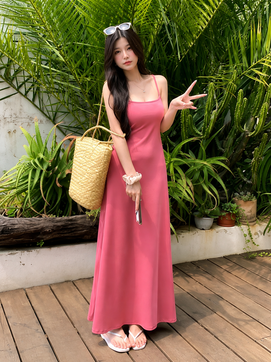 CELINE FITTED STRAP MAXI DRESS