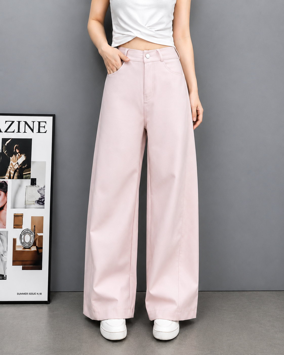 PREMIUM KOREAN HIGH WAIST BAGGY PANTS