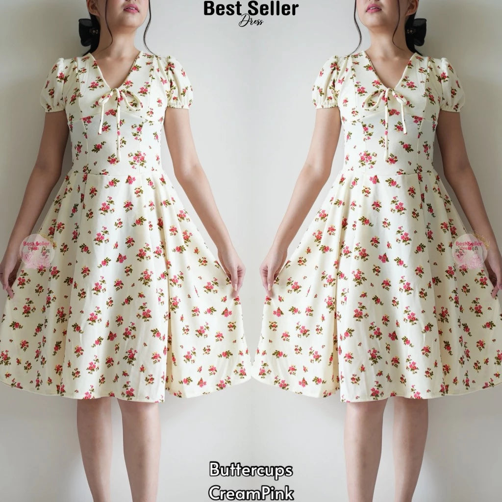 VICTORIA PUFF SLEEVE DRESS BUY 1 TAKE 1