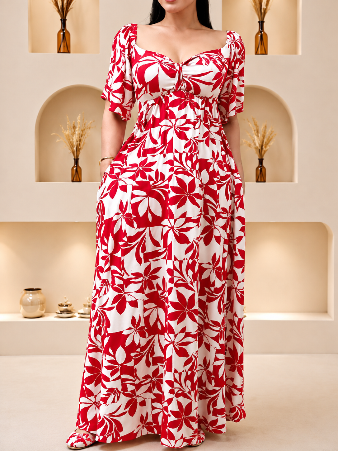 CLARRISE FLORAL ELEGANT DRESS