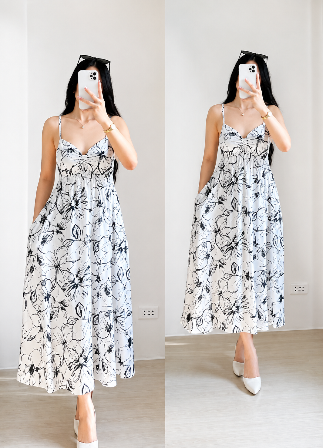 LEXI PADDED FLORAL DRESS