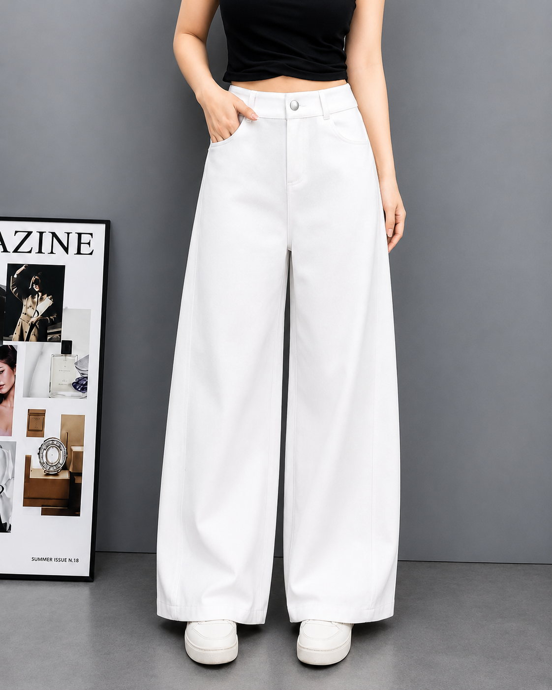 PREMIUM KOREAN HIGH WAIST BAGGY PANTS