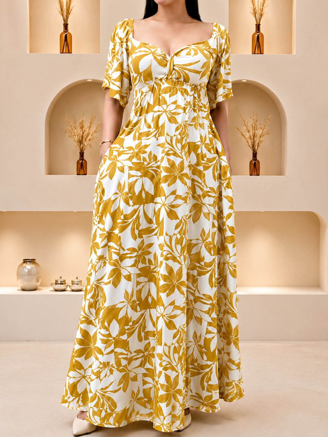 CLARRISE FLORAL ELEGANT DRESS