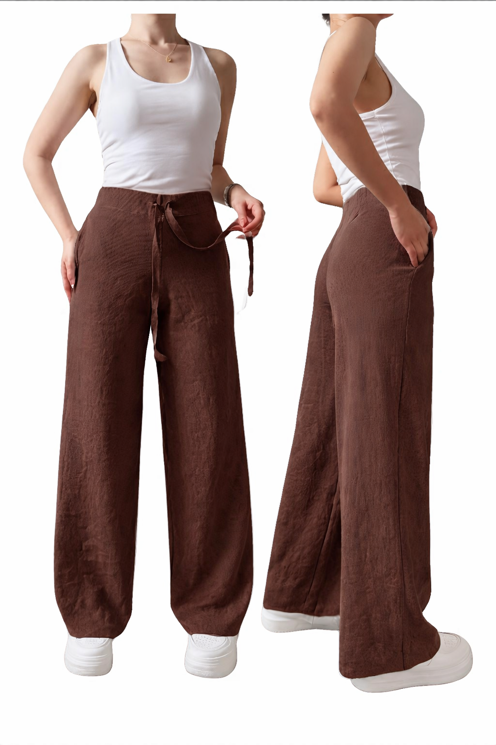 COMFY COTTON WIDE LEG PANTS