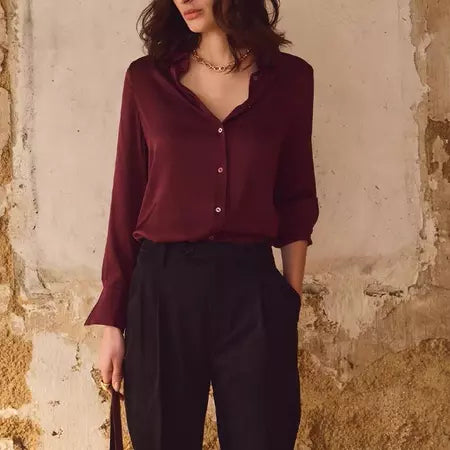 YESHA SATIN LONG SLEEVE TOP BUY 2 TAKE 1 FREE
