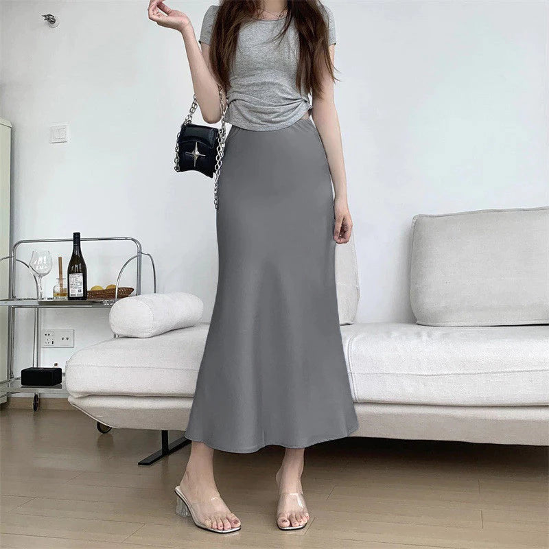 KOREAN CASUAL SATIN SKIRT BUY 1 TAKE 1