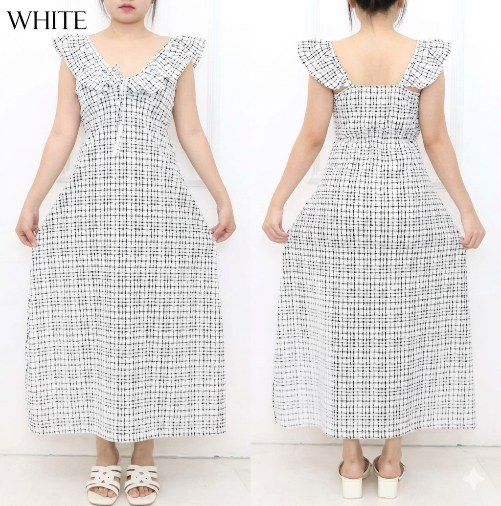 SUZY RUFFLE MAXI DRESS ( BUY 1 TAKE 1 )