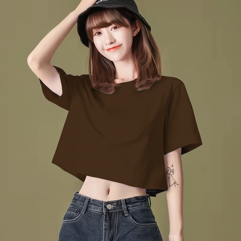 SARAH PREMIUM COTTON SEMI CROP TOP (BUY 2 TAKE 1 FREE)