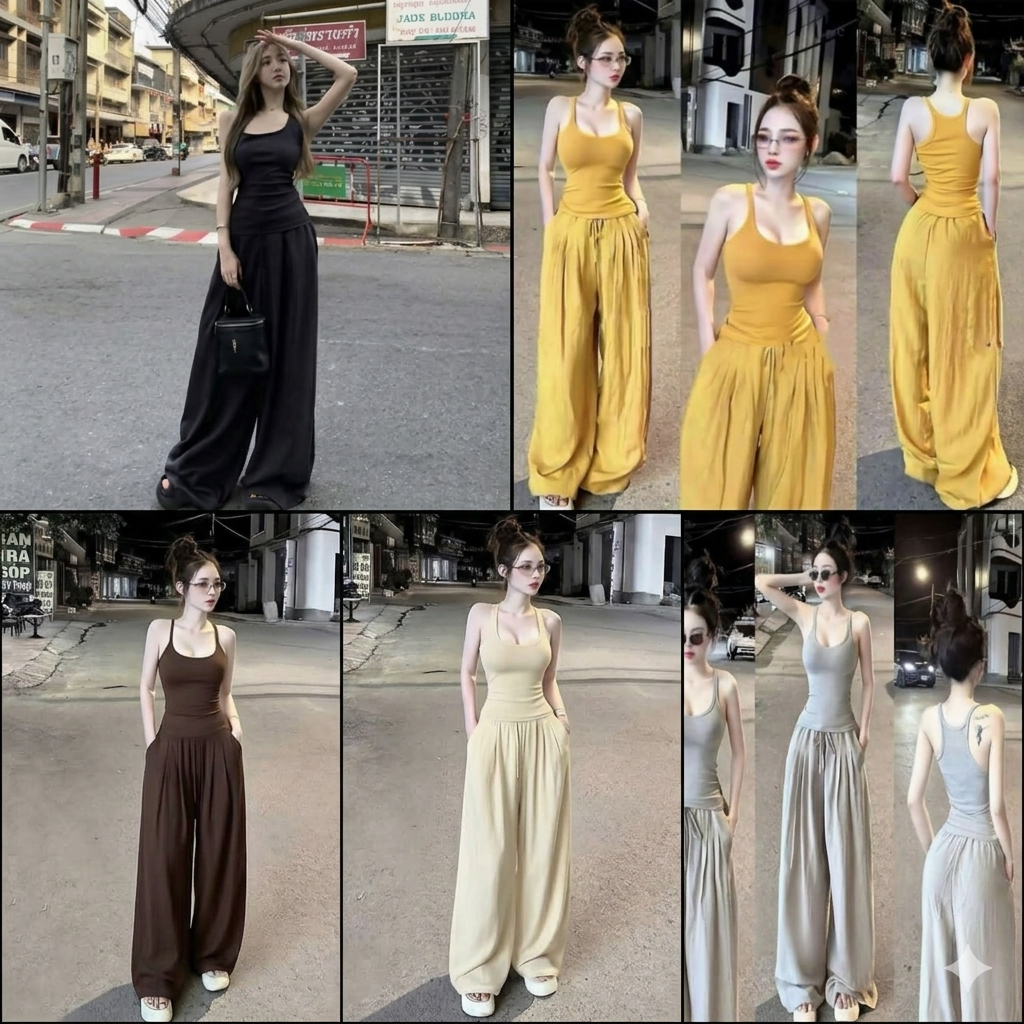 Lexy Suit Halter Top & Wide-Leg (BUY 1 TAKE 1)