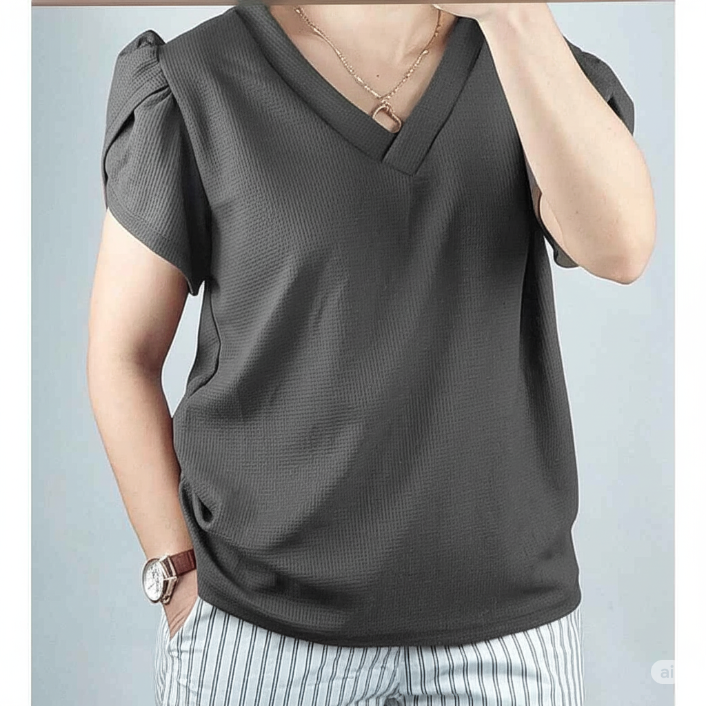 KARA OVERLAP SLEEVES TOP (BUY 1 TAKE 1 FREE)