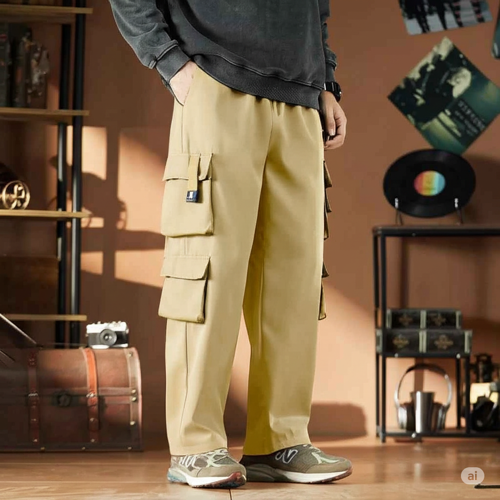 Men’s Multi-Pocket Loose Trousers (BUY 1 TAKE 1 FREE)