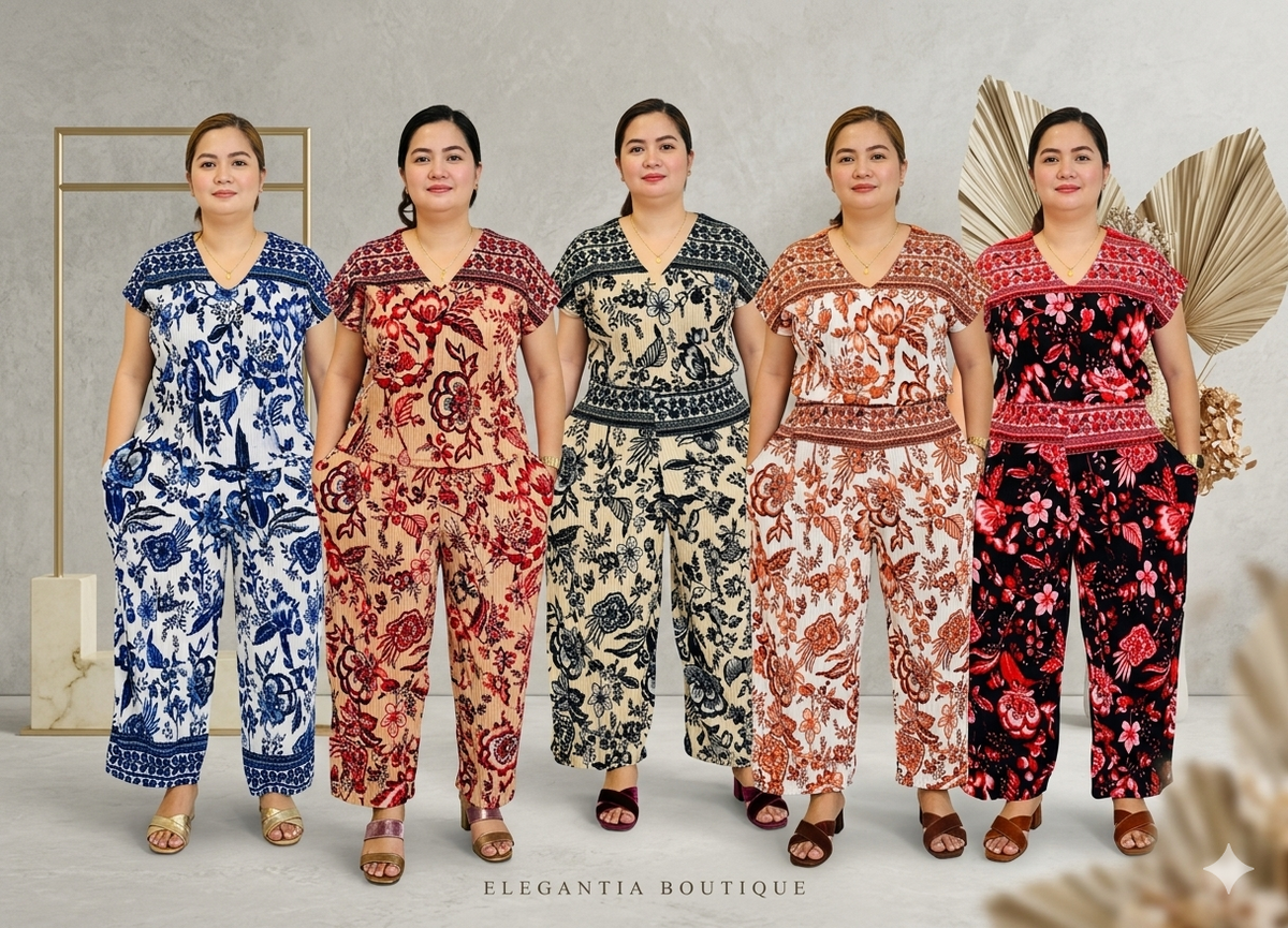 Hera V-Neck Terno Boho Pants
