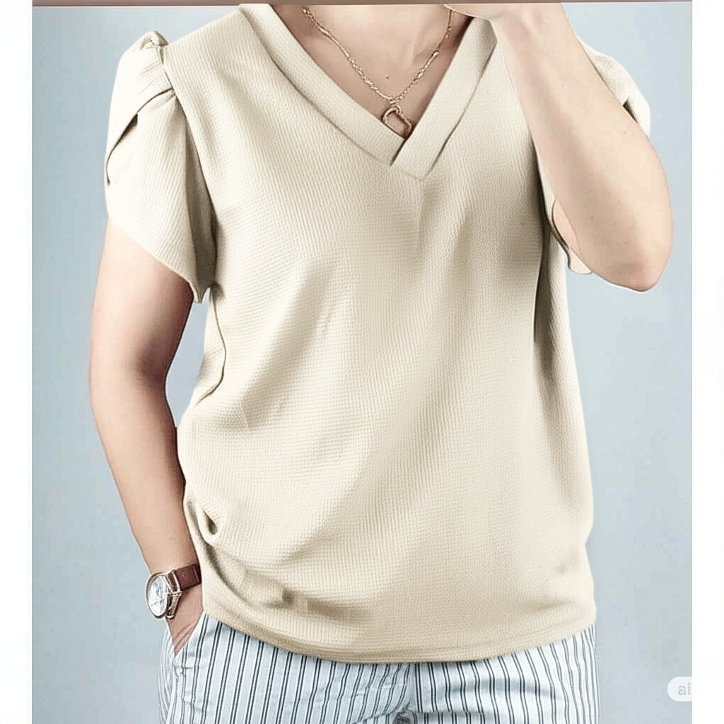 KARA OVERLAP SLEEVES TOP (BUY 1 TAKE 1 FREE)
