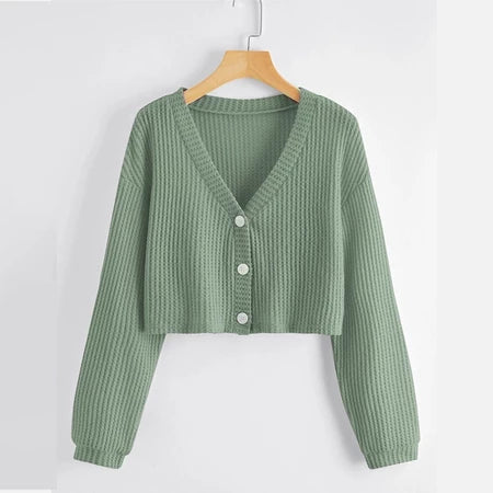 KOREAN WAFFLE KNIT CARDIGAN BUY 1 TAKE 1 FREE