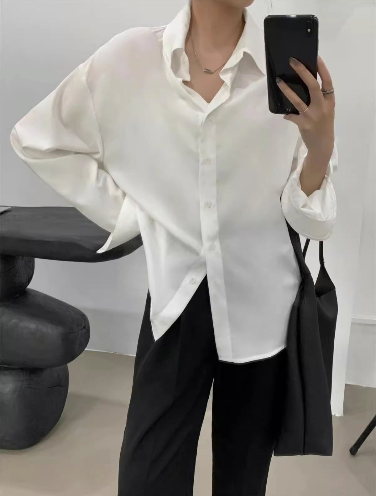 CHIFFON LONGSLEEVE BLOUSE TOP