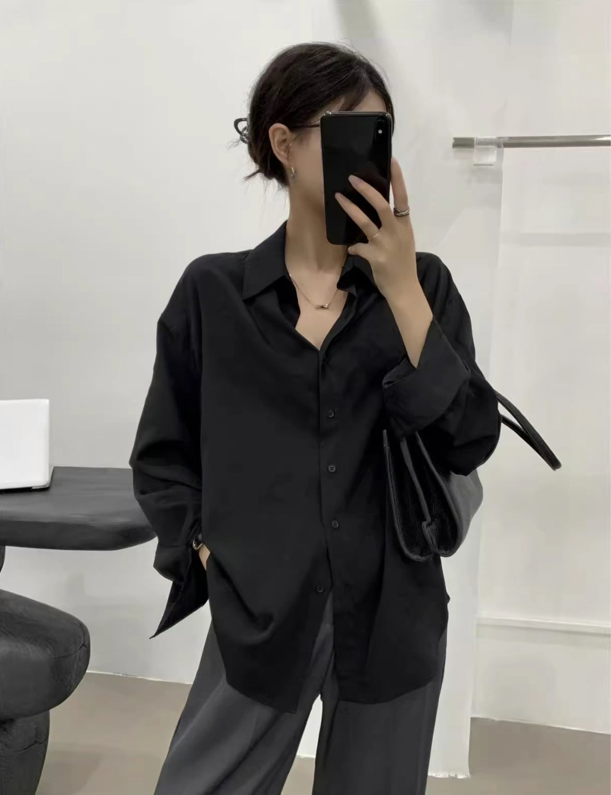 CHIFFON LONGSLEEVE BLOUSE TOP