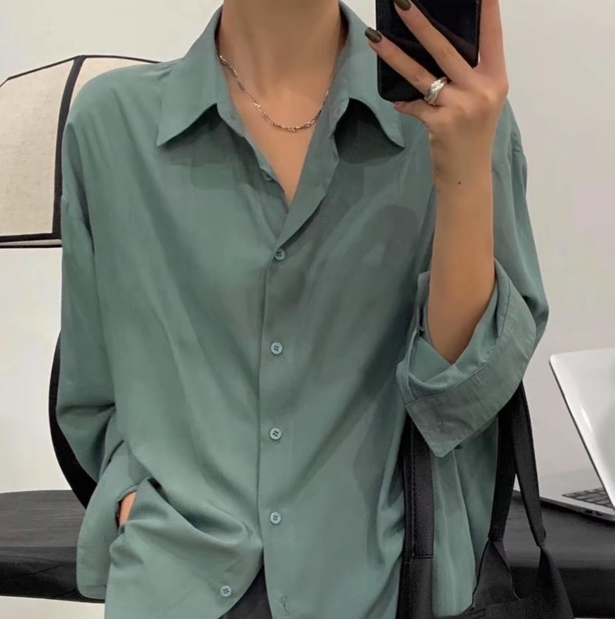 CHIFFON LONGSLEEVE BLOUSE TOP