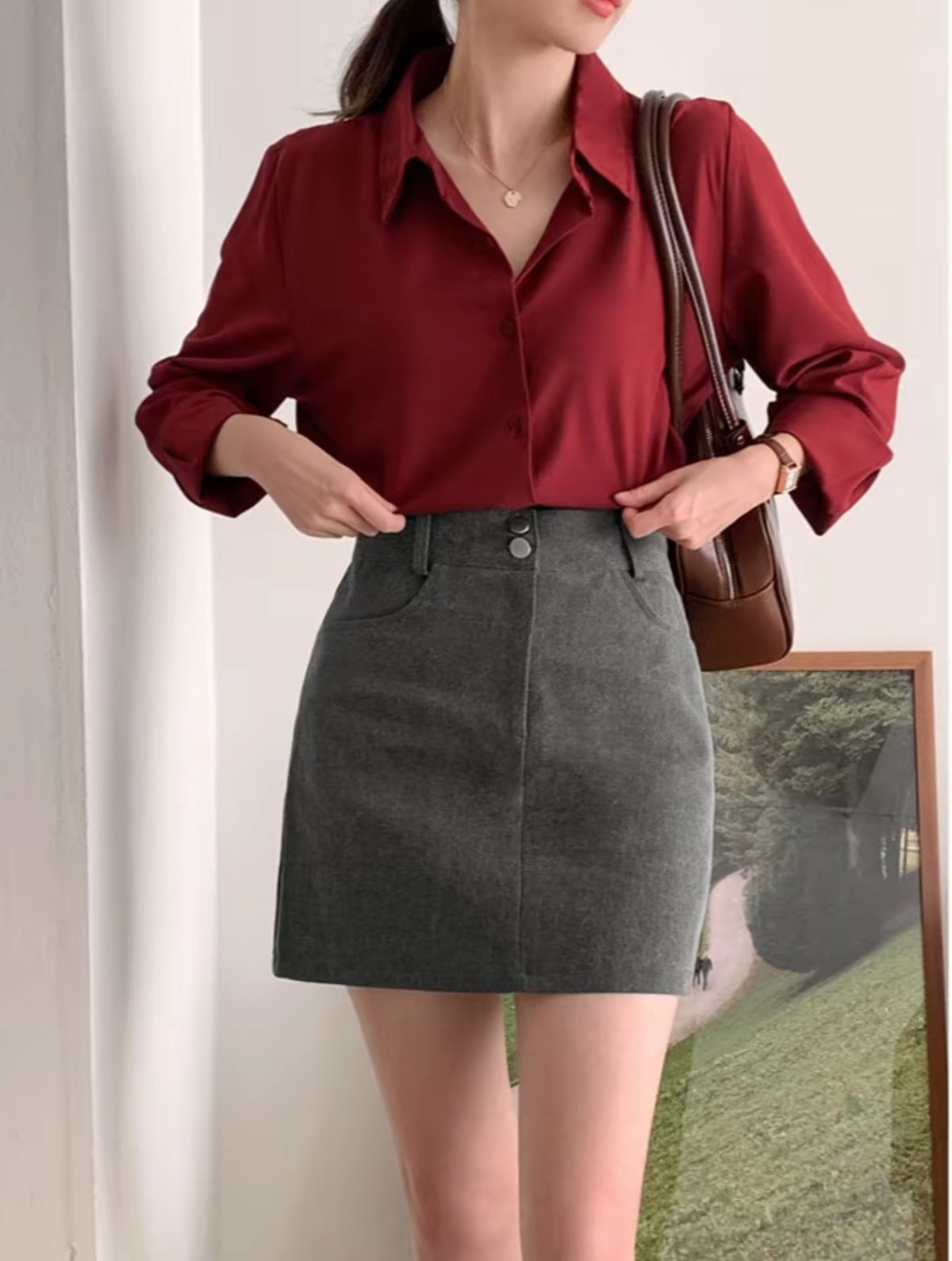 CHIFFON LONGSLEEVE BLOUSE TOP