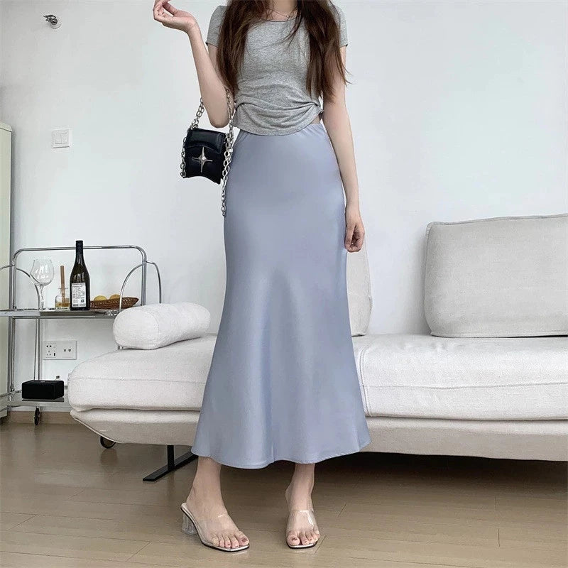 KOREAN CASUAL SATIN SKIRT BUY 1 TAKE 1
