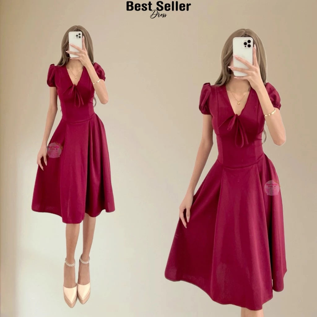 VICTORIA PUFF SLEEVE DRESS BUY 1 TAKE 1