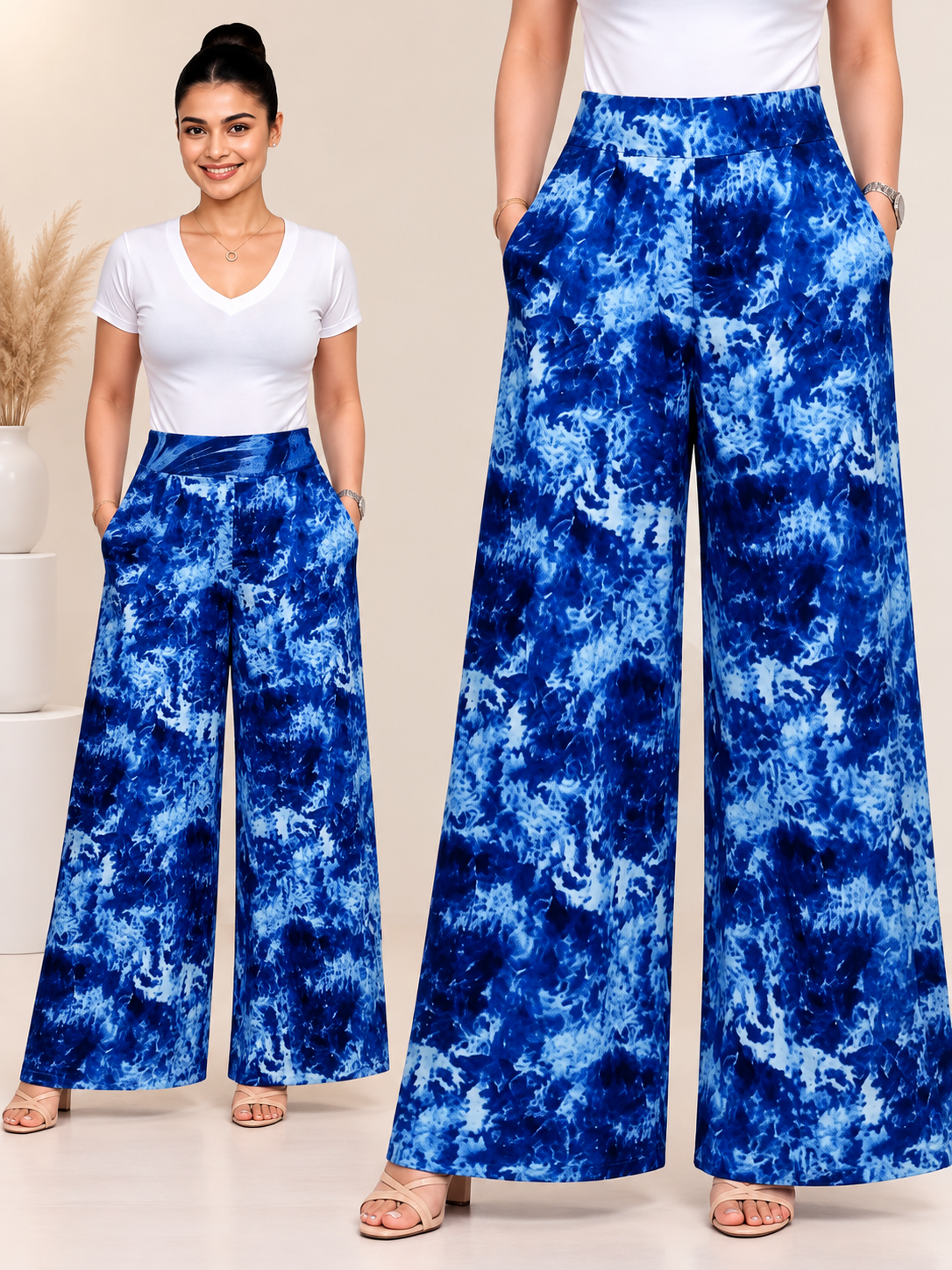 MARIAN PREMIUM PRINTED WIDELEG PANTS