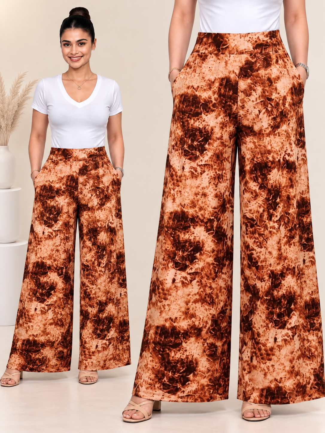 MARIAN PREMIUM PRINTED WIDELEG PANTS