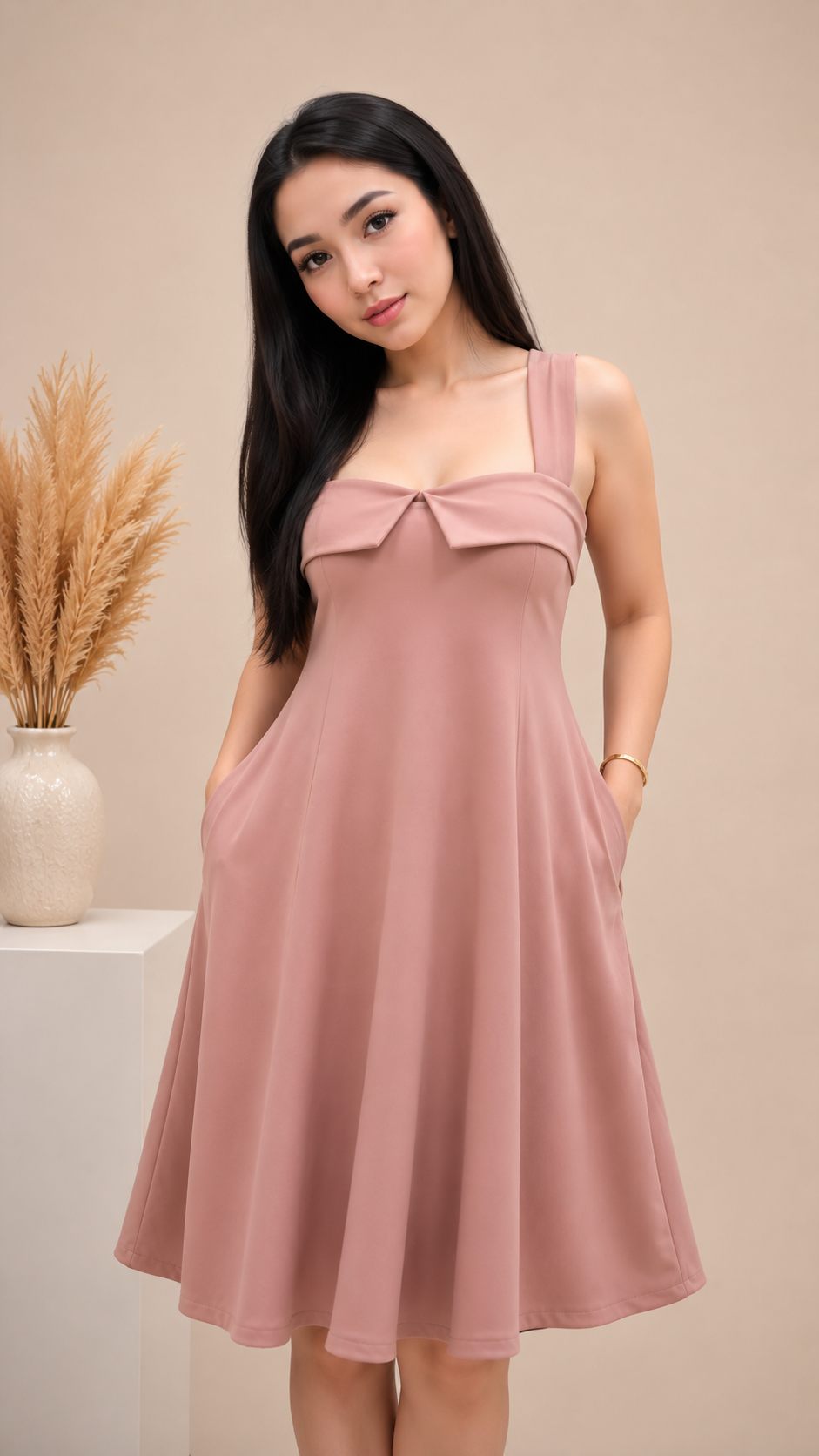 ALICIA PLAIN MAXI DRESS