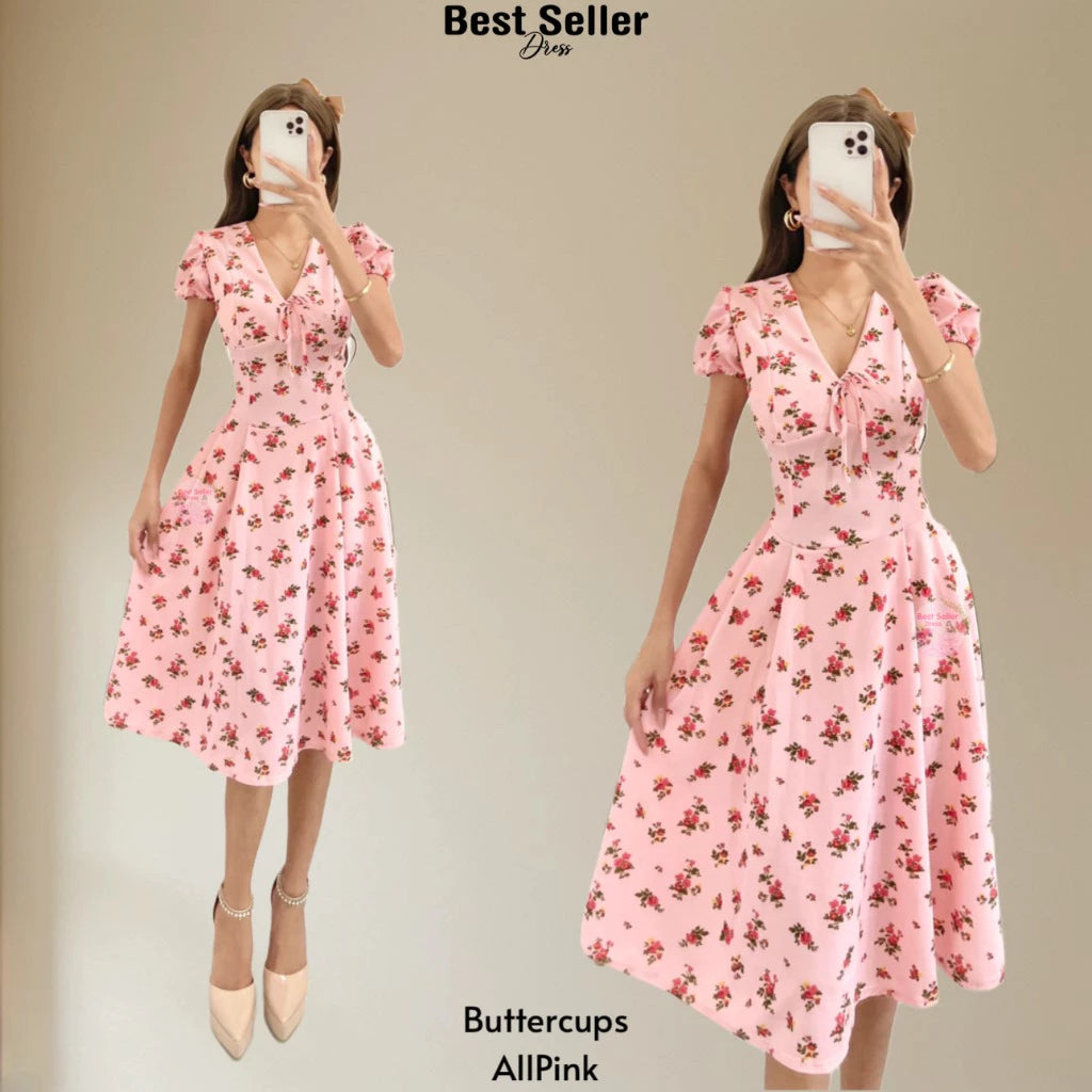 VICTORIA PUFF SLEEVE DRESS BUY 1 TAKE 1
