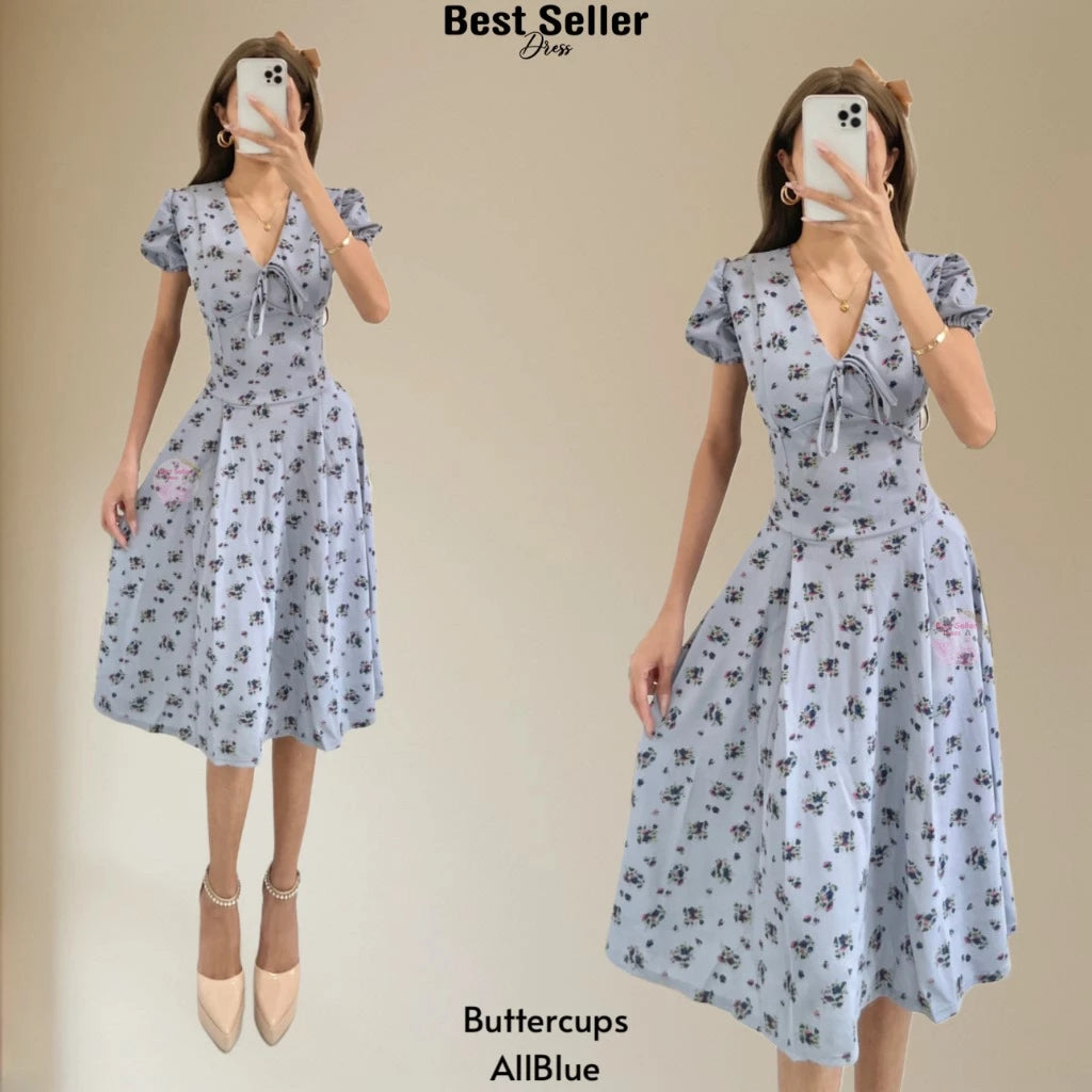 VICTORIA PUFF SLEEVE DRESS BUY 1 TAKE 1