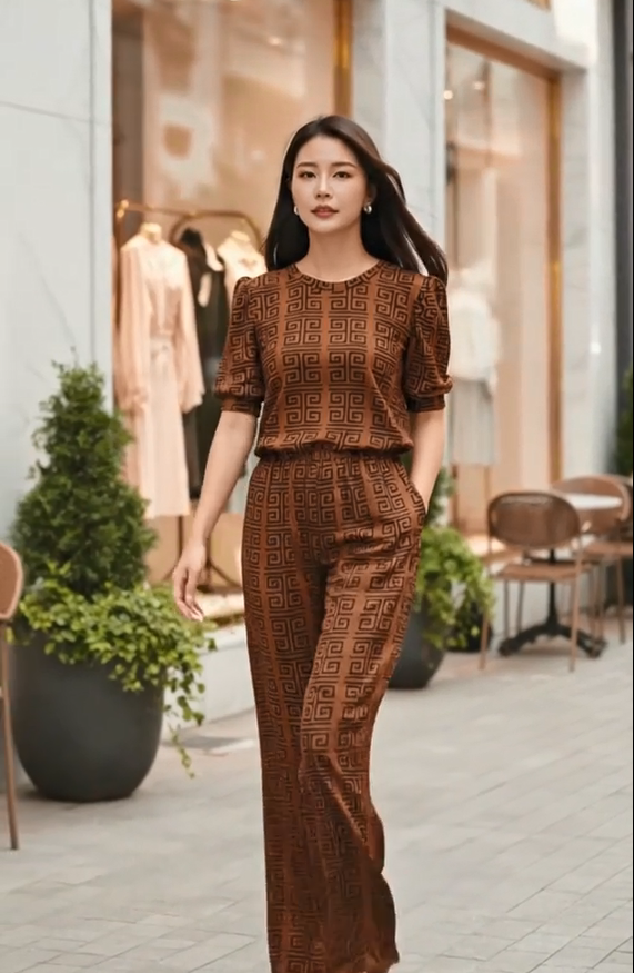 CAPRICE TERNO LOOSE TOP WIDELEG PANTS