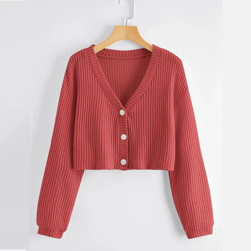 KOREAN WAFFLE KNIT CARDIGAN BUY 1 TAKE 1 FREE