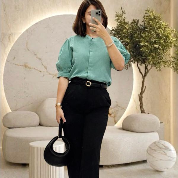 CELESTE LINEN PUFF SLEEVE TOP BUY 1 TAKE