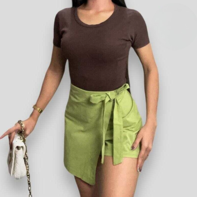 OLIVIA COTTON LINEN SKORT (BUY 2 TAKE 2 FREE)