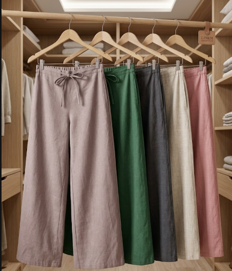 DANAYA SUMMER WIDE LINEN PANTS  (BUY 1  TAKE 1  FREE)