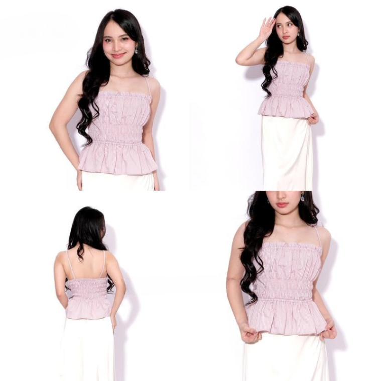 VIEN PLAIN SMOCKING TOPS  (BUY 1 TAKE 1 FREE)