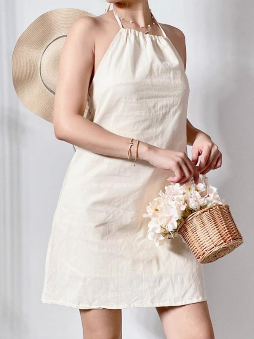 CHERRY BACKLESS DRESS ( BUY 1 TAKE 1 )