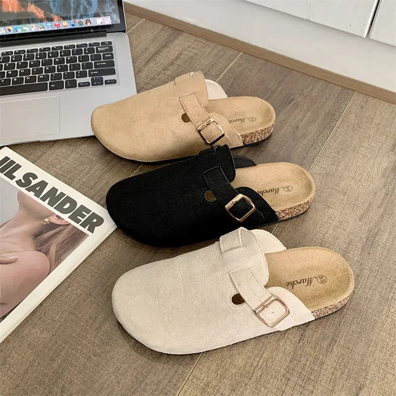 UNISEX COWHIDE SKIN LEATHER CLOGS